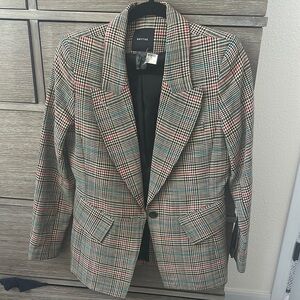 SMYTHE Multicolor Plaid Blazer